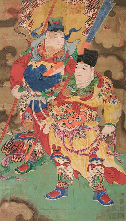 佚名 神像 镜心